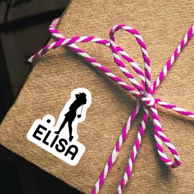 Elisa Sticker Golfer Notebook Image