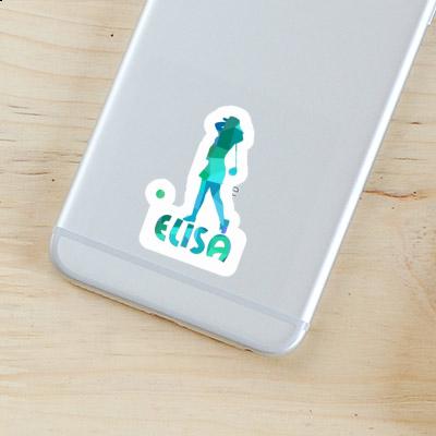 Golfer Sticker Elisa Notebook Image