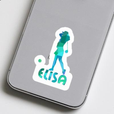 Golfer Sticker Elisa Notebook Image