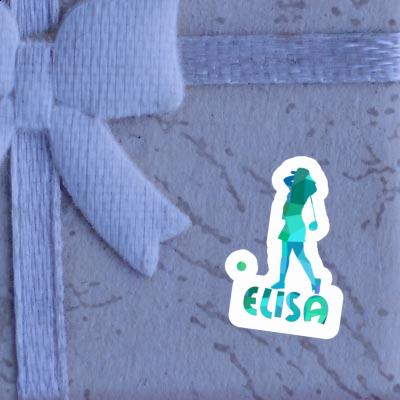 Golfer Sticker Elisa Notebook Image