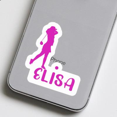 Elisa Sticker Golfer Notebook Image