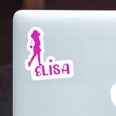 Elisa Sticker Golfer Notebook Image