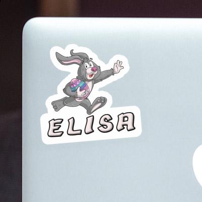 Rugby-Hase Sticker Elisa Laptop Image