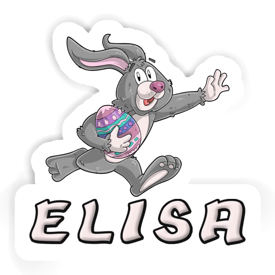 Rugby-Hase Sticker Elisa Laptop Image