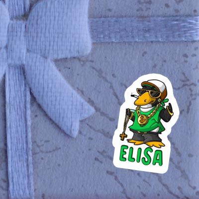 Sticker Elisa Hip-Hop-Pinguin Laptop Image