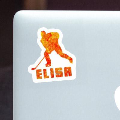 Sticker Elisa Hockey Player Notebook Image