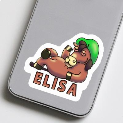 Sticker Lying horse Elisa Notebook Image