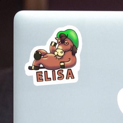 Sticker Lying horse Elisa Laptop Image