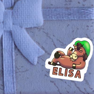 Sticker Lying horse Elisa Image