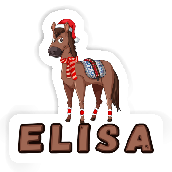 Christmas Horse Sticker Elisa Image