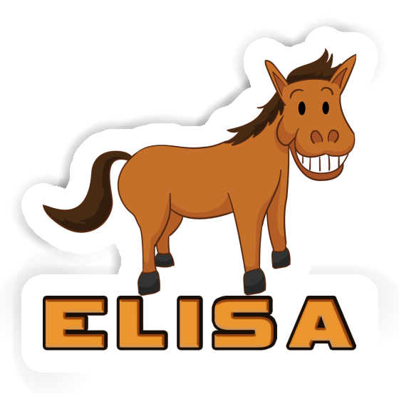 Elisa Autocollant Cheval sourire Notebook Image