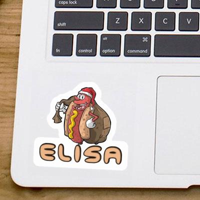 Hot Dog Sticker Elisa Laptop Image