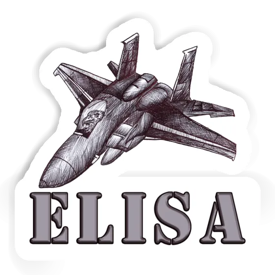 Plane Sticker Elisa Laptop Image