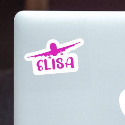 Airplane Sticker Elisa Notebook Image