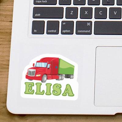 Sticker Articulated lorry Elisa Laptop Image