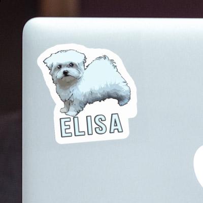 Malteserhund Sticker Elisa Laptop Image