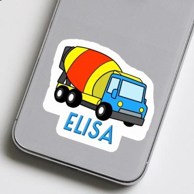 Sticker Elisa Mixer Truck Notebook Image