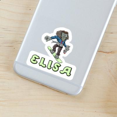 Sticker Snowboarder Elisa Laptop Image