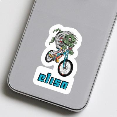 Downhill Biker Sticker Elisa Image