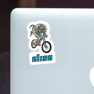 Downhill Biker Sticker Elisa Laptop Image