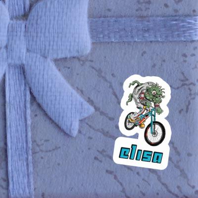 Downhill Biker Sticker Elisa Image