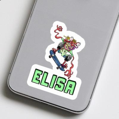 Skateboarder Sticker Elisa Image