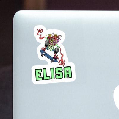 Skateboarder Sticker Elisa Laptop Image