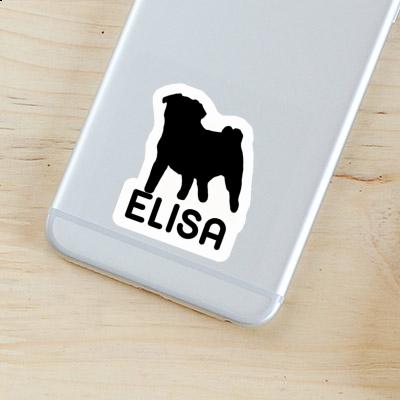 Pug Sticker Elisa Notebook Image