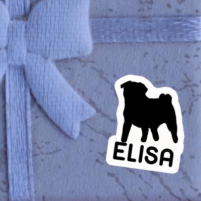 Pug Sticker Elisa Laptop Image