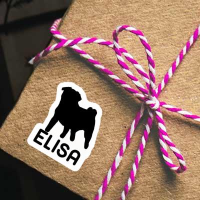 Elisa Aufkleber Mops Gift package Image