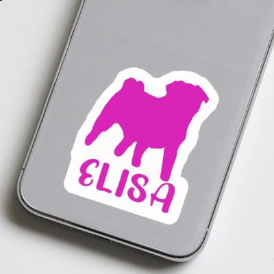 Elisa Sticker Pug Image