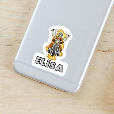 Motorbike Rider Sticker Elisa Image