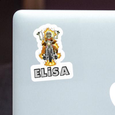 Motorbike Rider Sticker Elisa Notebook Image