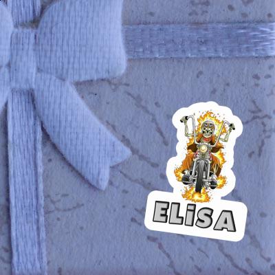 Motorbike Rider Sticker Elisa Laptop Image