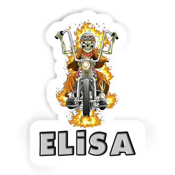 Motorbike Rider Sticker Elisa Image