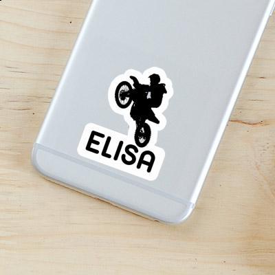 Sticker Motocross-Fahrer Elisa Laptop Image