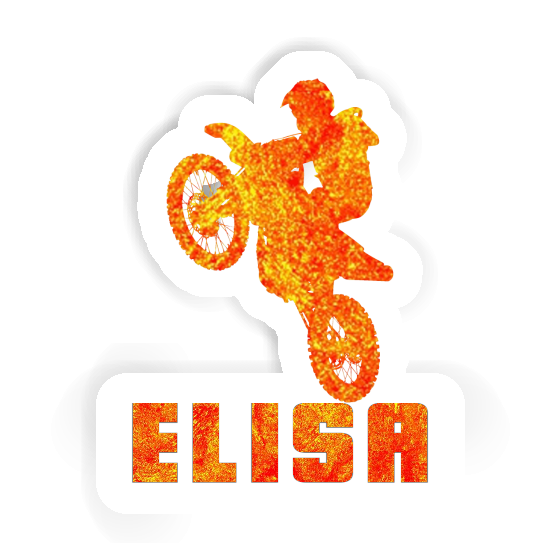 Elisa Aufkleber Motocross-Fahrer Notebook Image