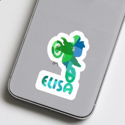 Sticker Motocross Rider Elisa Laptop Image