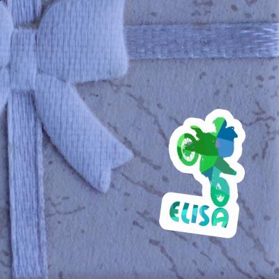 Sticker Motocross Rider Elisa Notebook Image