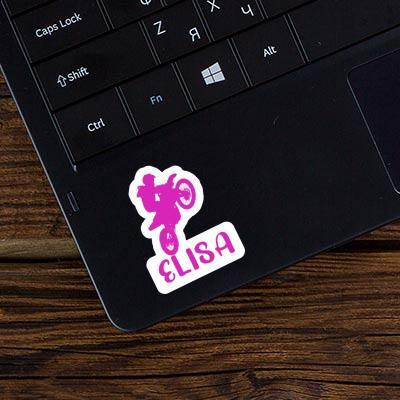 Elisa Sticker Motocross Rider Laptop Image