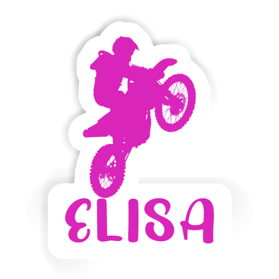 Elisa Autocollant Motocrossiste Notebook Image