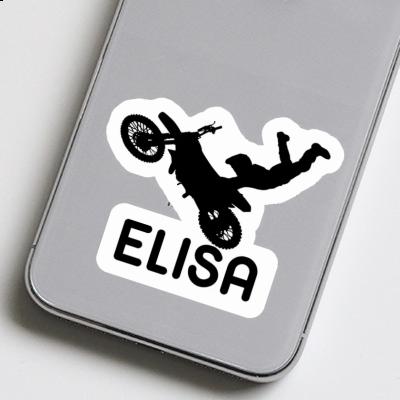 Elisa Sticker Motocross Rider Image