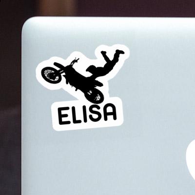 Elisa Sticker Motocross Rider Laptop Image