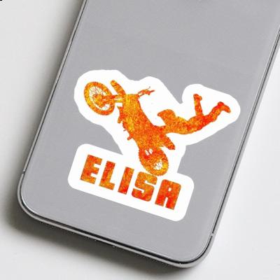 Elisa Sticker Motocross-Fahrer Laptop Image