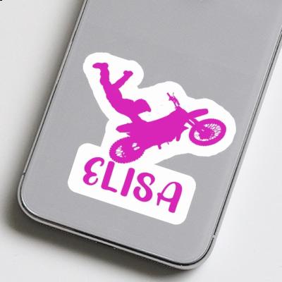 Motocross Rider Sticker Elisa Laptop Image