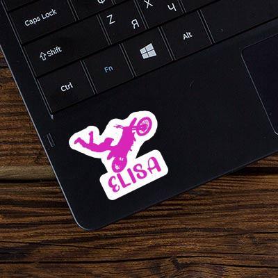 Motocross-Fahrer Sticker Elisa Laptop Image