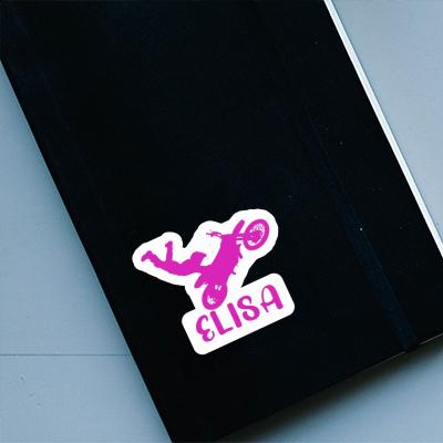 Motocross Rider Sticker Elisa Notebook Image