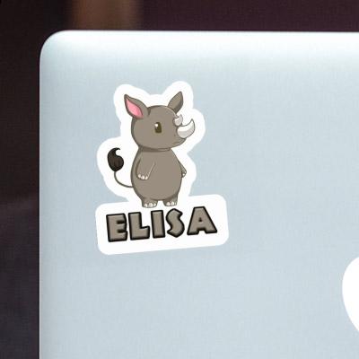 Rhinoceros Sticker Elisa Notebook Image