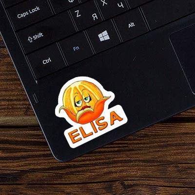 Elisa Sticker Orange Notebook Image