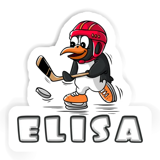 Sticker Elisa Ice Hockey Penguin Notebook Image